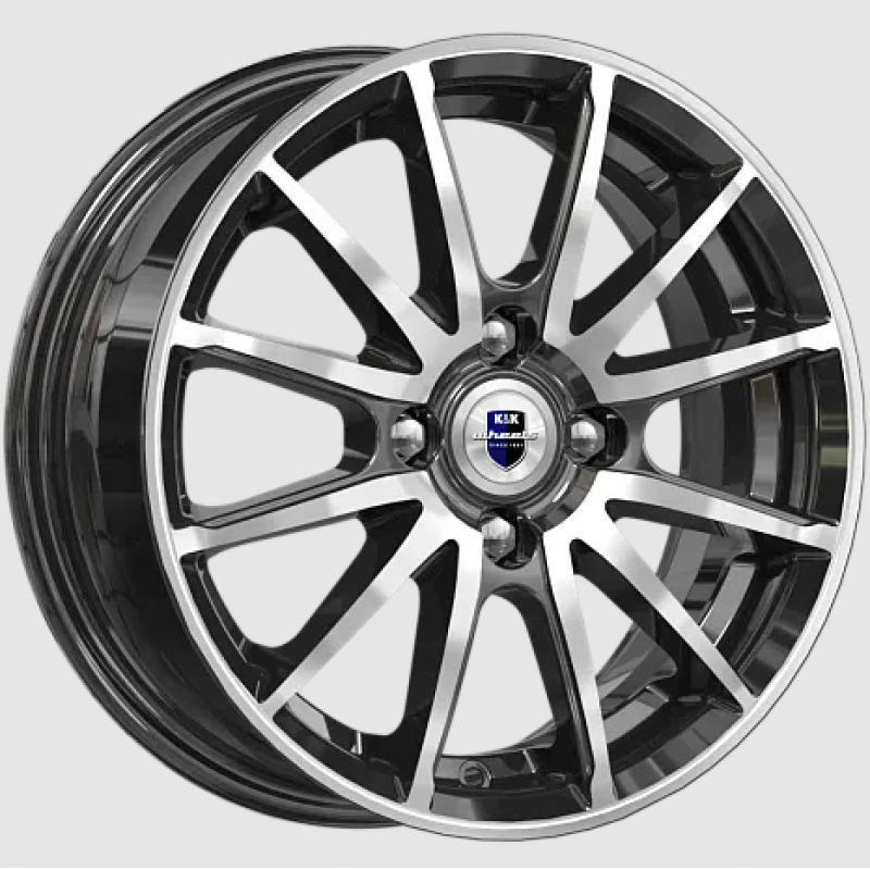 КиК Квант (КС960) 5,5x14 4/98 ET35 d-58,5 алмаз чёрный (Арт.76881)