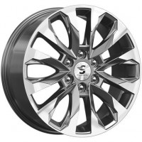КиК КР007 (Pajero Sport) 8,0x20 6/139,7 ET38 d-67,1 Diamond Gloss Graphite (Арт.78984)
