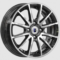 КиК Квант (КС960) 5,5x14 4/100 ET40 d-54,1 алмаз чёрный (Арт.76884)