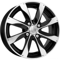 КиК Джемини (КС617) 6,0x15 4/114,3 ET40 d-67,1 алмаз черный (Арт.14243)